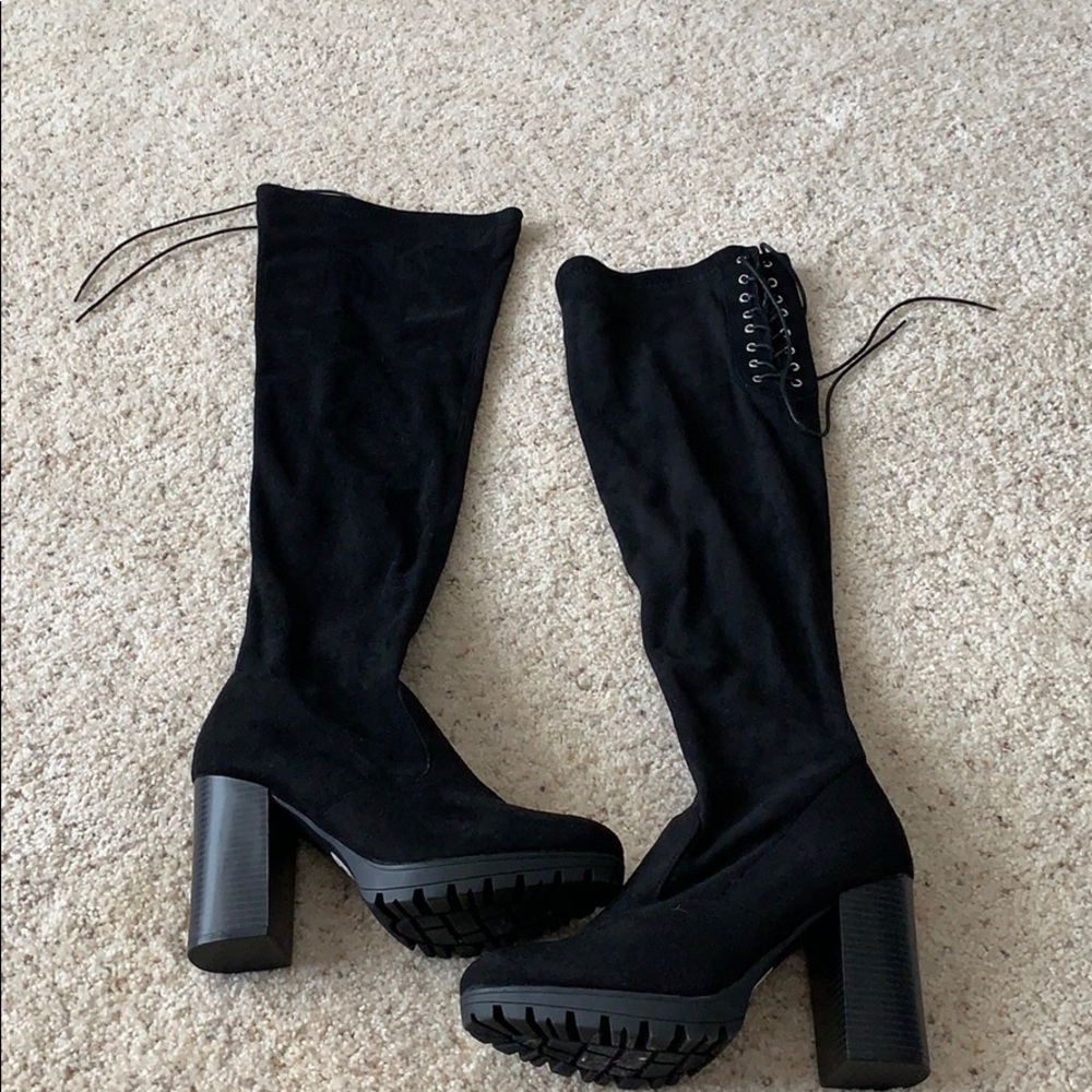 Over the Knee Black Boots